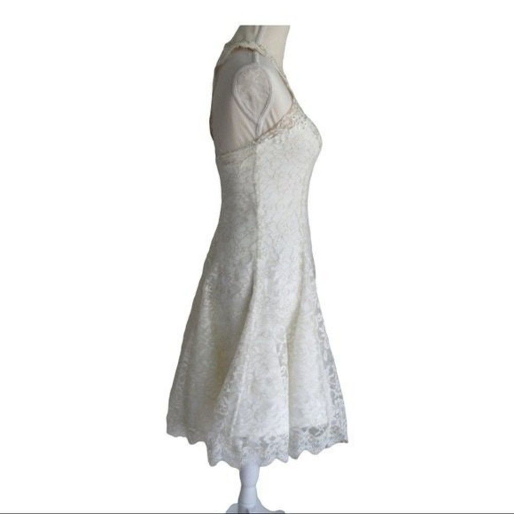 Marchesa Notte Ivory Lace Dress - Picture 4 of 13